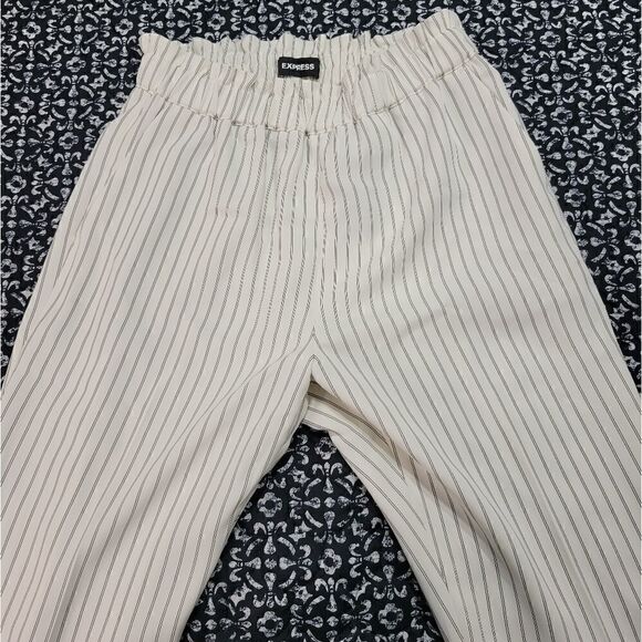 Express Striped Ankle High Rise Dress Pants - Picture 2 of 8